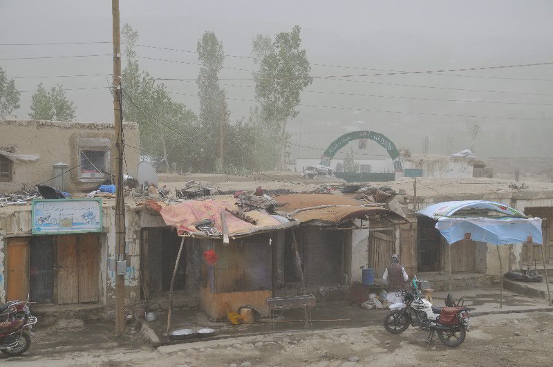 Wind, rain and dirt batter Ishkashim - Afghanistan