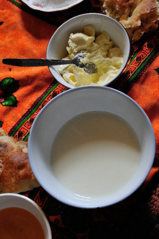 Yak's milk and butter - near Rang-Kul Tajikistan