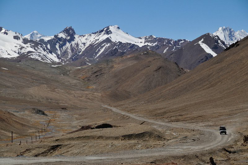 The Pamir Highway leading to Kara-kul - Tajikistan