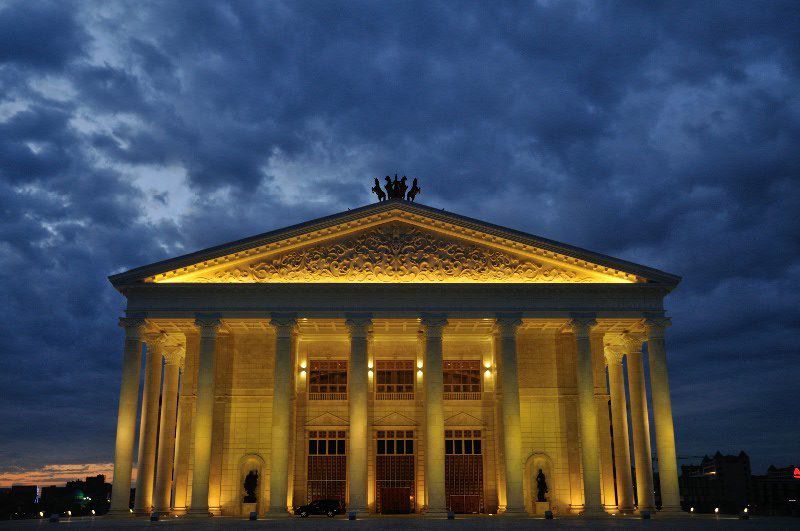 Opera house at dusk - Astana, Kazakhstan
