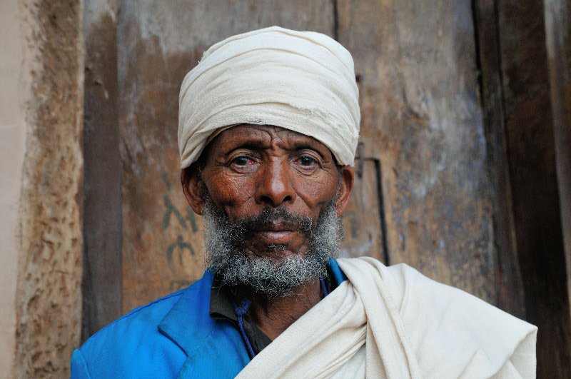 The priest of Abraha Atsbeha church - Tigray Region, Ethiopia