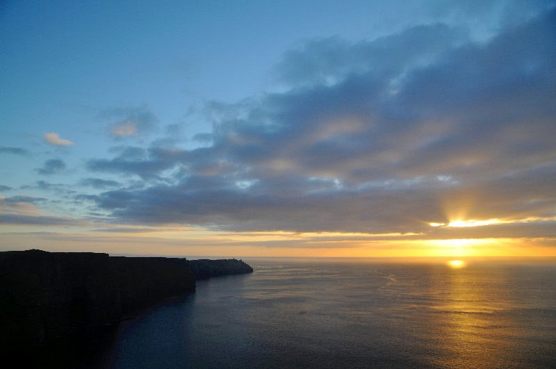 Sunset on the Cliffs of Moher - County Clare, Ireland