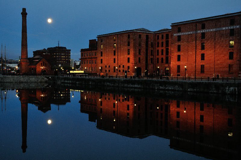 Beautiful evening on Albert Dock - Liverpool, UK