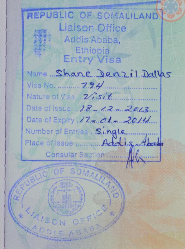 My Somaliland visa