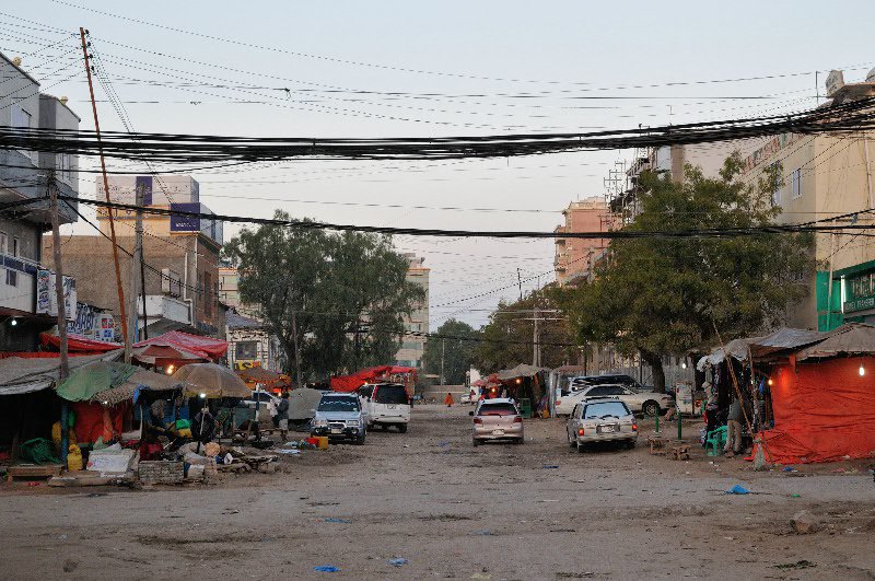 Street outside Oriental Hotel - Hargeisa, Somaliland