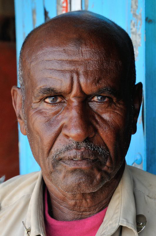 Muse Abdijama - guard of Las Geel, Somaliland