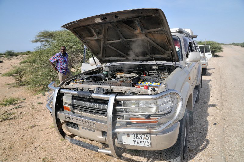 Car problems near Berbera - Somaliland