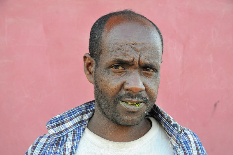 Khat chewing man - Hargeisa, Somaliland