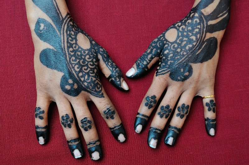 Henna covered hands - Hargeisa, Somaliland