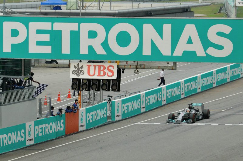 Lewis Hamilton claims victory at the Malaysia F1 Grand Prix - Sepang International Circuit, Malaysia