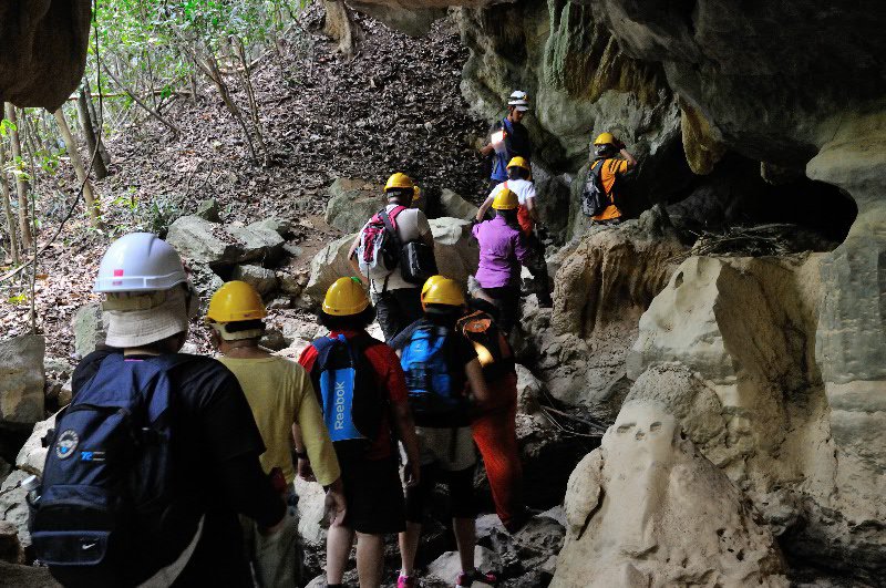 Entereing the Frog Cave - Pahang State, Malaysia