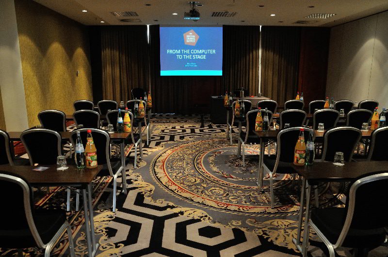 The room for my workshop at The Social Travel Summit - Leipzig, Germany