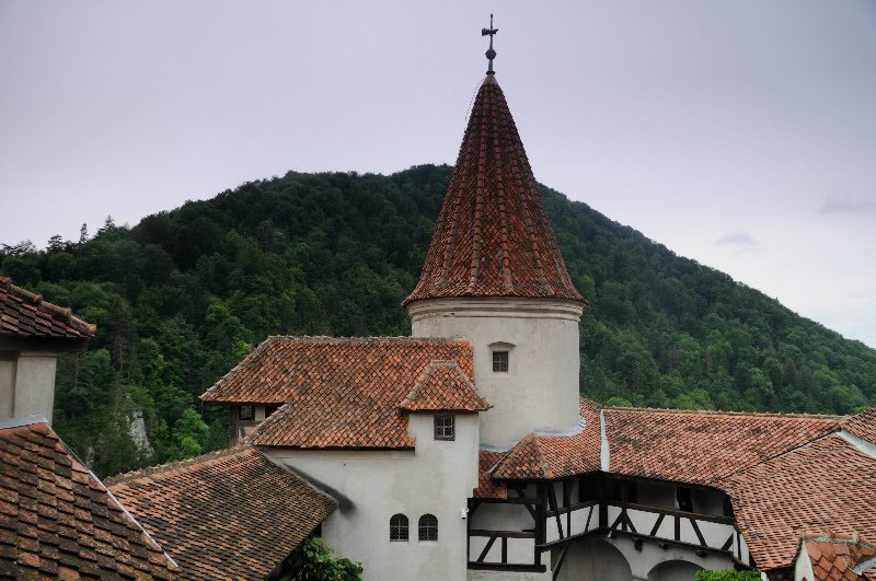 Bran Castle on a cloudy day - Romania