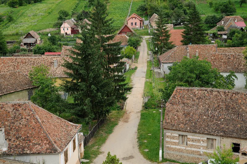 A street in the village of Câlnic - Romania
