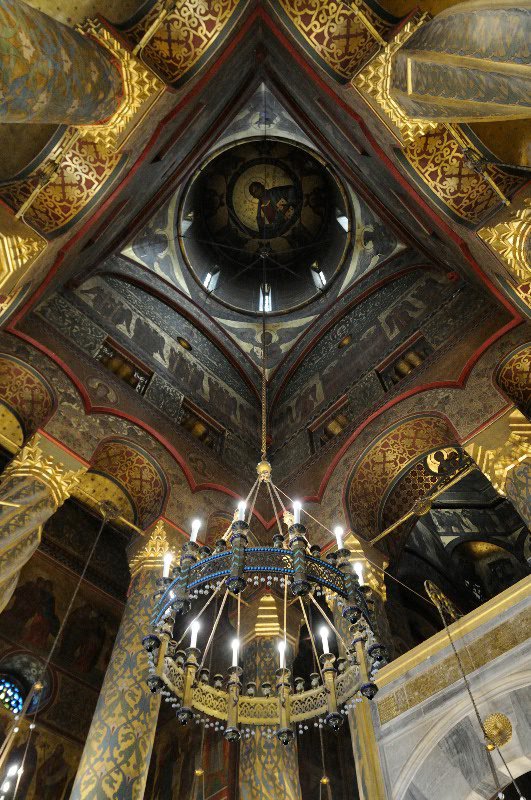 Incredible interior of the Cathedral of Curtea de Argeș - Romania