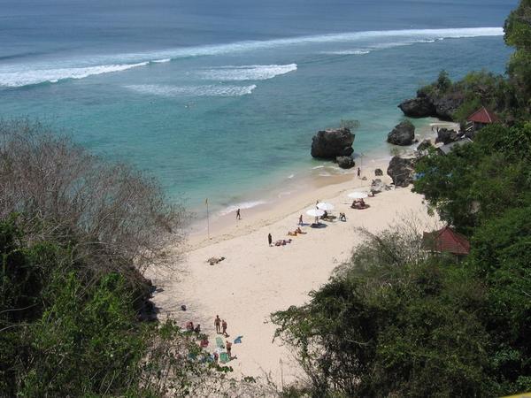 Idyllic beach scene in Bali