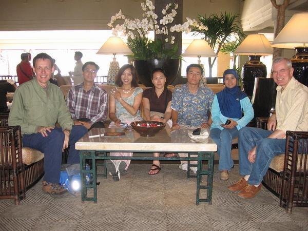 Relaxing with other seminar participants
