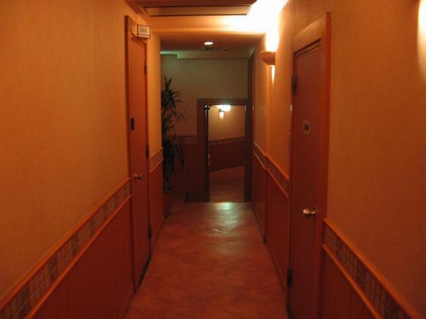 Empty corridor of a love hotel