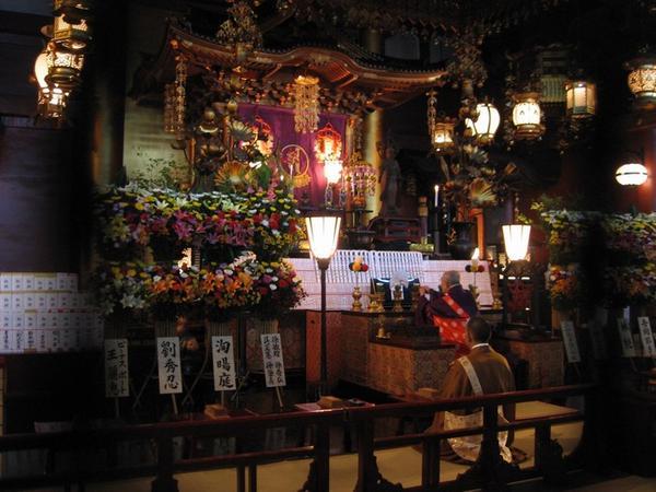 Prayers being conducted at the Senso-ji
