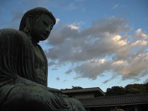 Buddha ponders the clouds - Daibutsu, Kamakura