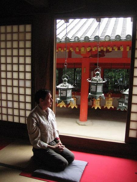 Having a Zen moment - Kasuga Taisha, Nara