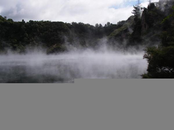 The lake at Waimangu Volcanic Valley