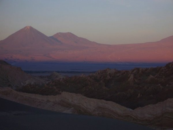 nice colours at dusk in the atacama desert Chile