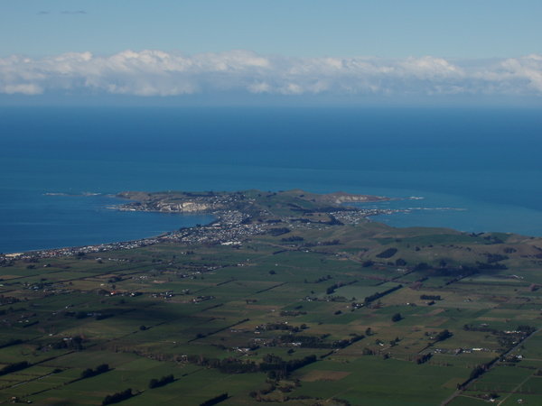 Ariel view of Kaikoura Peninsula