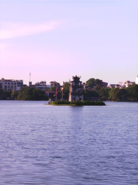 Temple in middle of lake