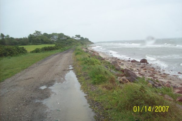 Road on beach