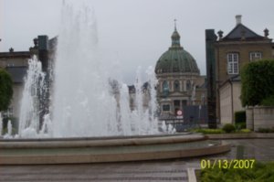 fountain and palace