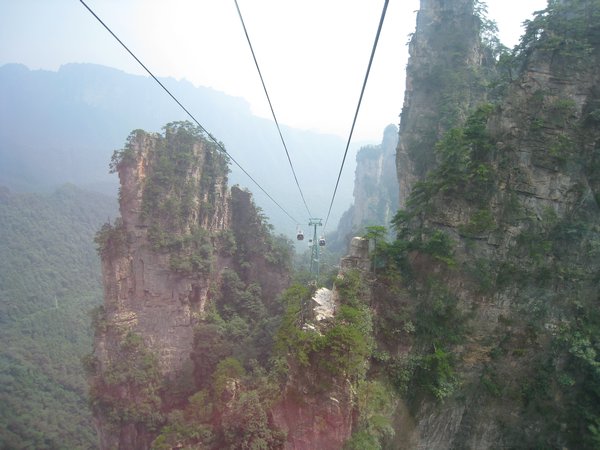 Cable car down the mountain