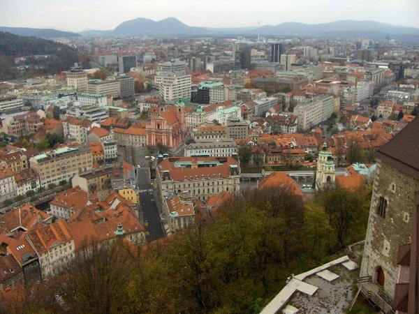 The City Center From Ljubljana Castle