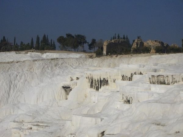 The Ancient City Of Hierapolis Above The Travertines