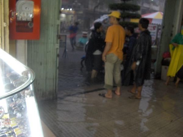 Rain at the Ben Thanh Market
