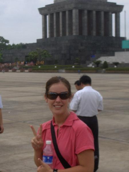 Amy at Ho Chi Minh's Mausoleum