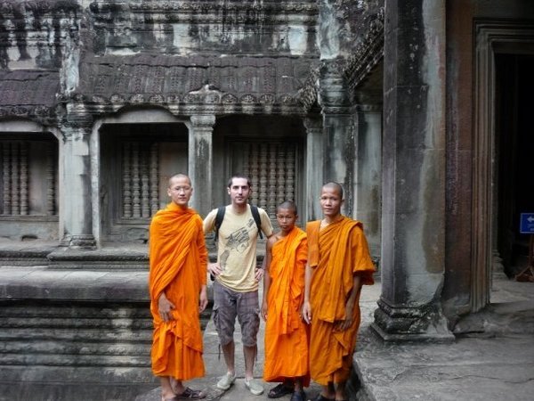 me & some monks in bayon temple