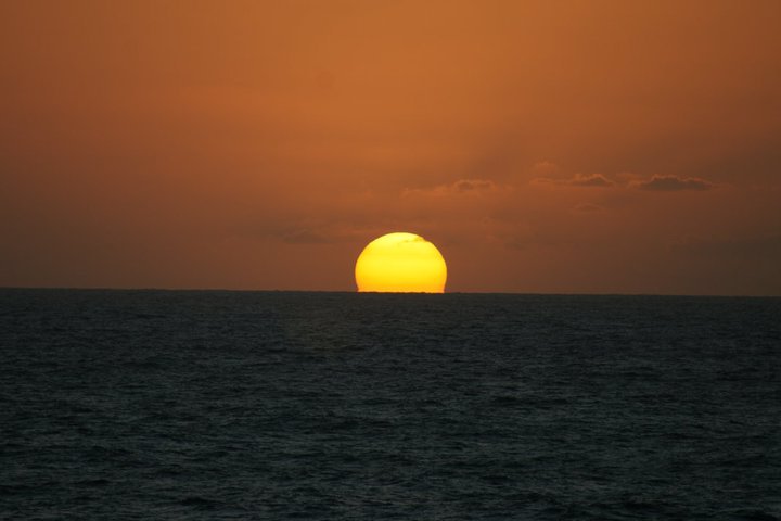 Sunset leaving Antigua