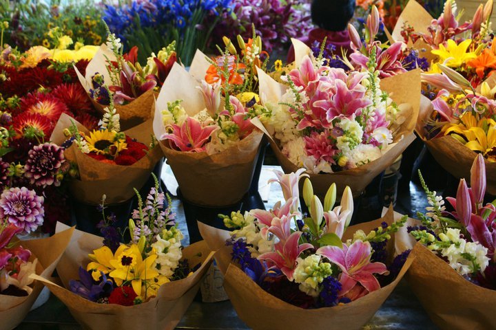 flowers at the market