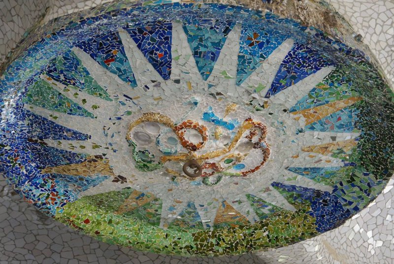 tile work at parc guell