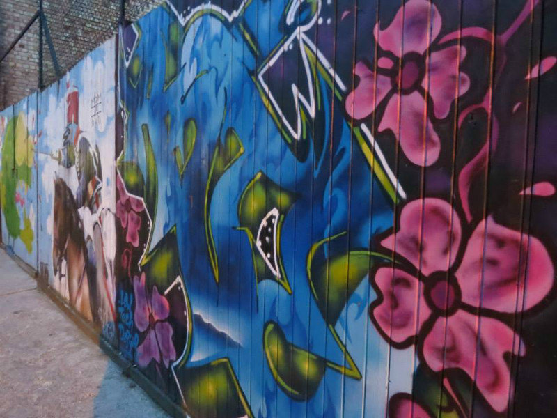 grafitti along the jack the ripper route