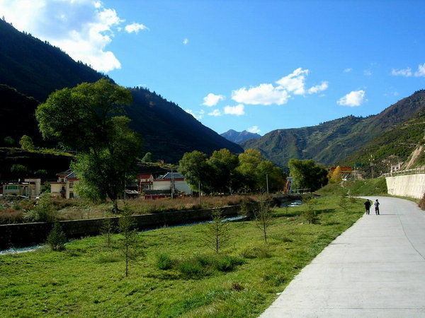 A Tibetan village nearby