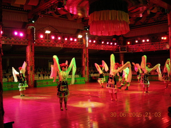 A scene of the Tibetan folk show