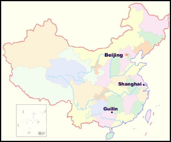 The position of Guilin