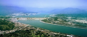 The whole view of three gorges dam