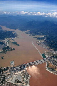 A view of three gorges dam