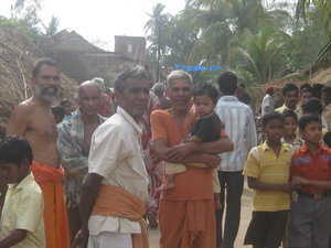 Villagers & childlren greeting us for program