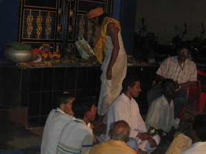 Hindu Priest joins in with Singing Circle and leads a song