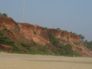 Verkala Beach- Red Cliffs by beach