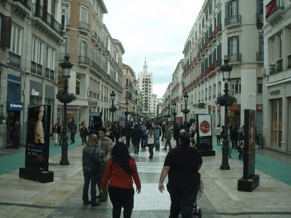 Main Street in Malaga city